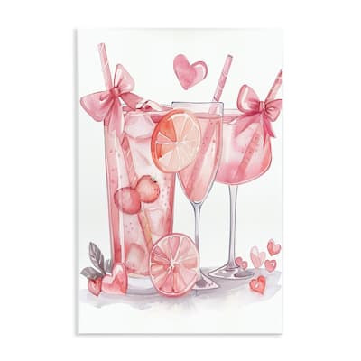 Stupell Pink Glam Cocktail Party Wall Plaque Art Design By LSR Design Studio