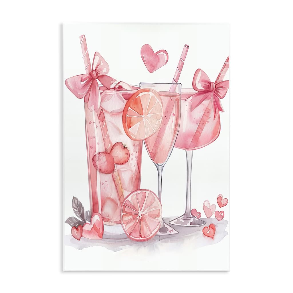 Stupell Pink Glam Cocktail Party Wall Plaque Art Design By LSR Design Studio