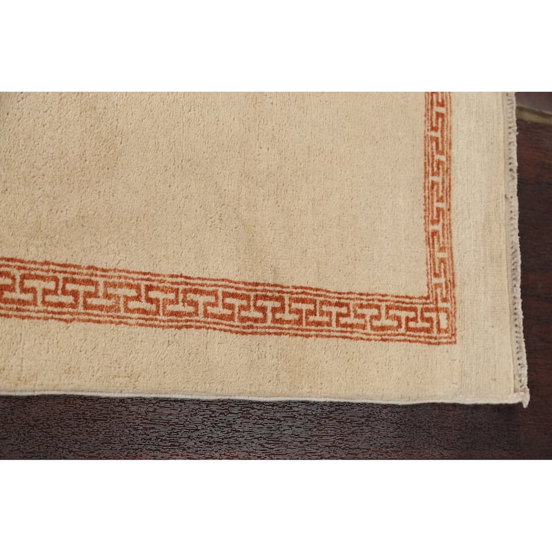 Neutral Gabbeh Kashkoli Oriental Runner Rug Wool Hand-knotted Carpet - 2'7" x 9'3"