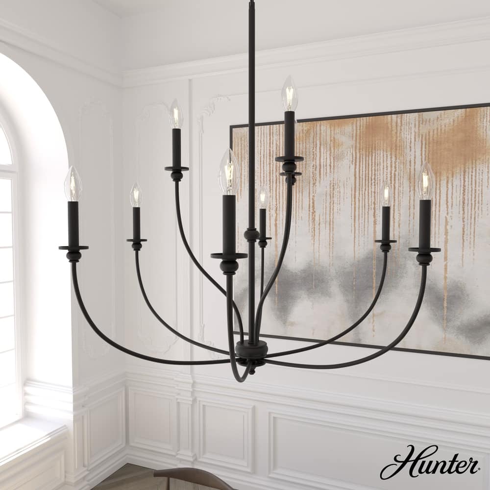 Hunter Southcrest Chandelier - Entry, Dining Table, Kitchen Island - Farmhouse, Transitional, Candle