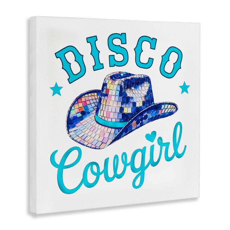 Stupell Turquoise Disco Cowgirl Canvas Wall Art Design By Amanda Greenwood