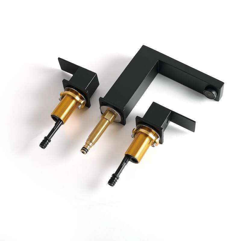Modern Double Handle Three-Hole Bath Faucet