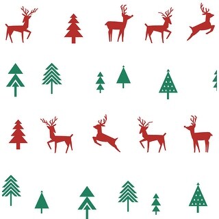 NextWall Run, Run Reindeer Peel and Stick Wallpaper - 20.5 in. W x 18 ft. L
