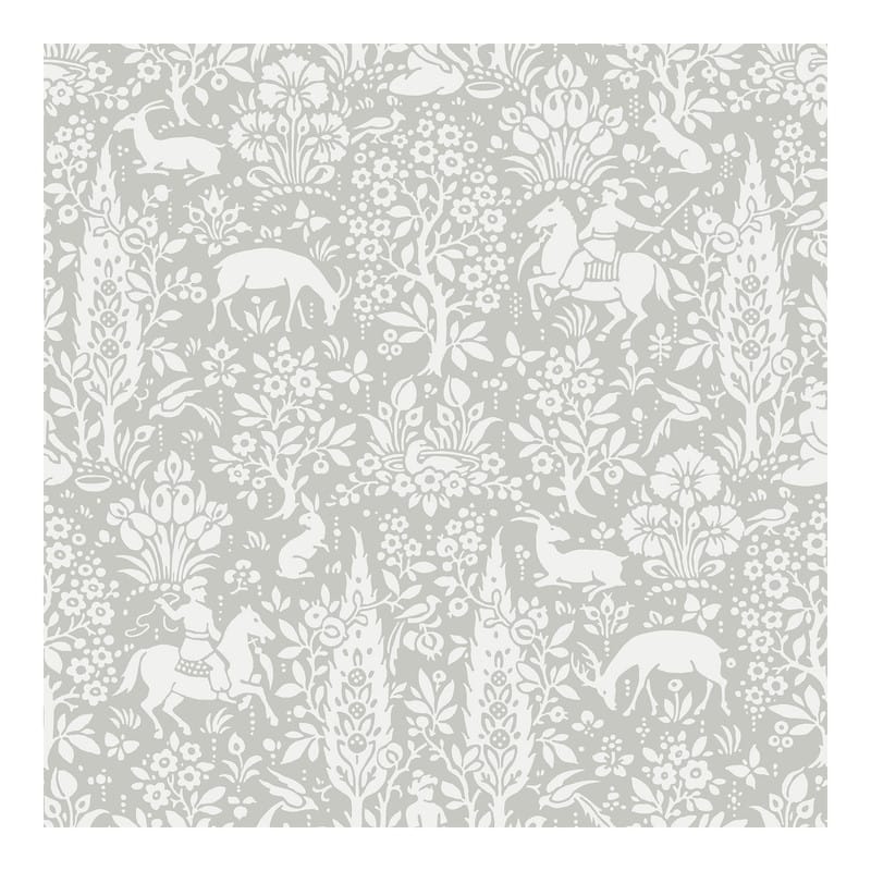 Crown Sherwood Light Grey Woodland Wallpaper - 20.5 x 396 x 0.025