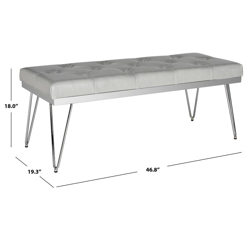 SAFAVIEH Pusa Bench - 46.8" x 19.3" x 18" - 47Wx19Dx18H