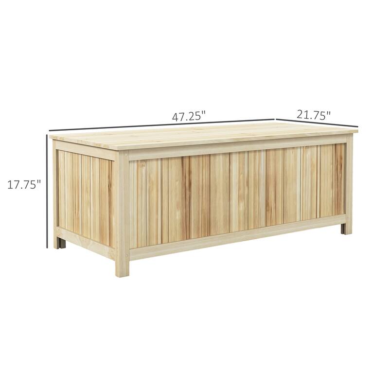 Outdoor Storage Box, Wooden Deck Box Garden Storage Container
