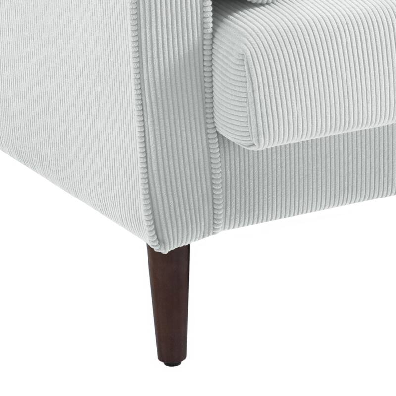 Corduroy 61.9" Loveseat Sofa Square Armrests