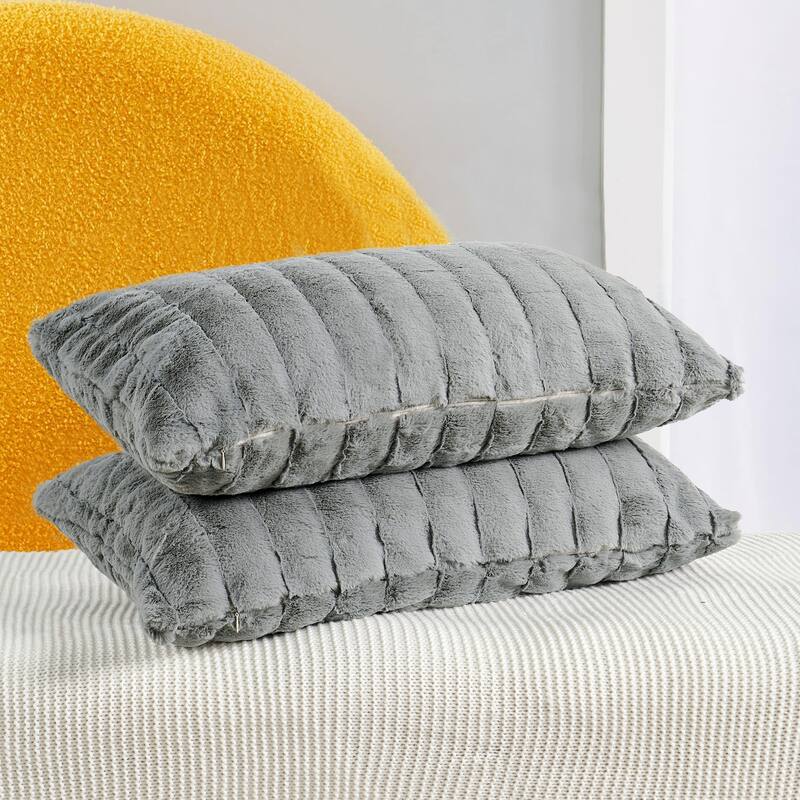 Serenta SuperMink Solid Color Throw Pillow Shell Cushion Cover Set