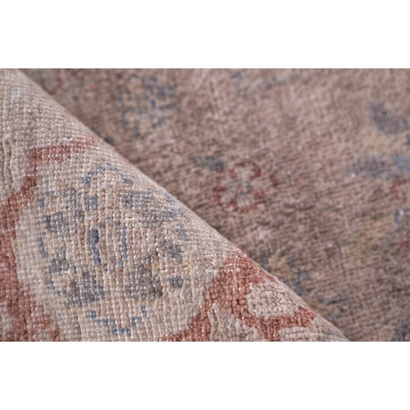EXQUISITE RUGS Harper Hand-knotted New Zealand Wool Beige/Blue Area Rug.