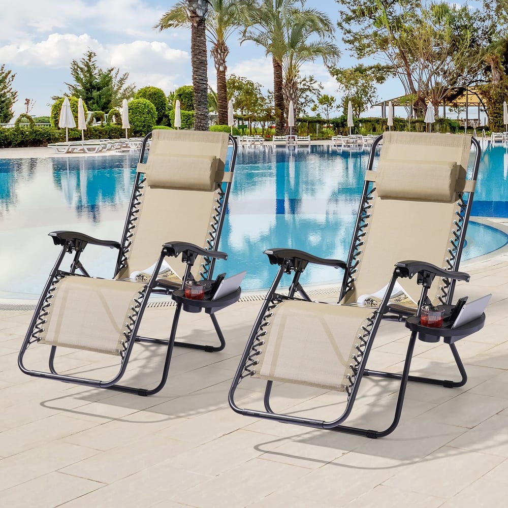 LIVOOSUN Zero Gravity Patio Chairs (Set of 2)