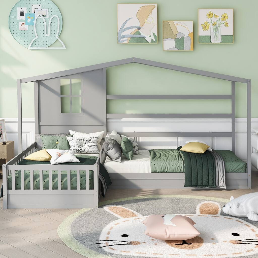Wood House Bed Twin Size