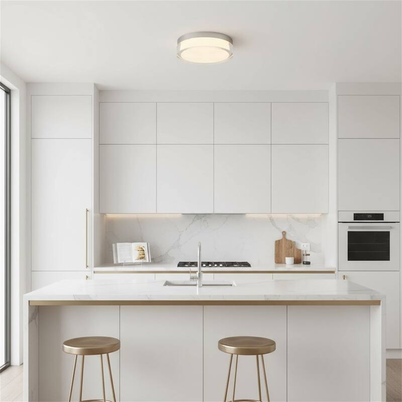 9-inch Black Inegrated LED Flush Mount