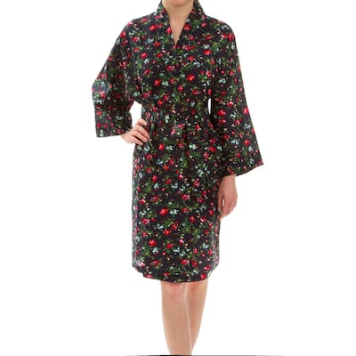 Leisureland Floral Cotton Women's Robe