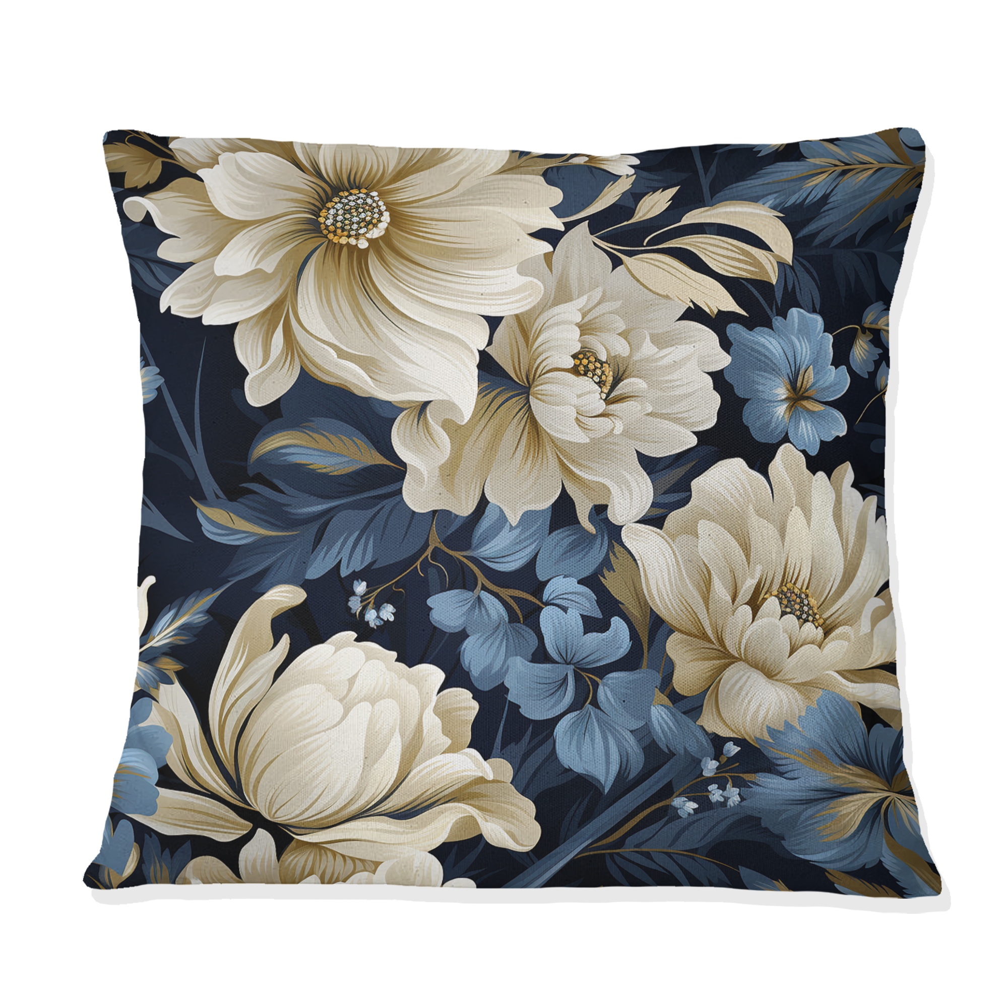 Blue damask pillows cheap