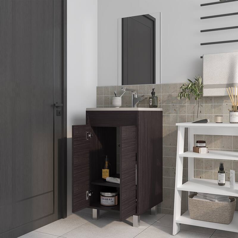 Bathroom Cabinet with 2 Doors, White