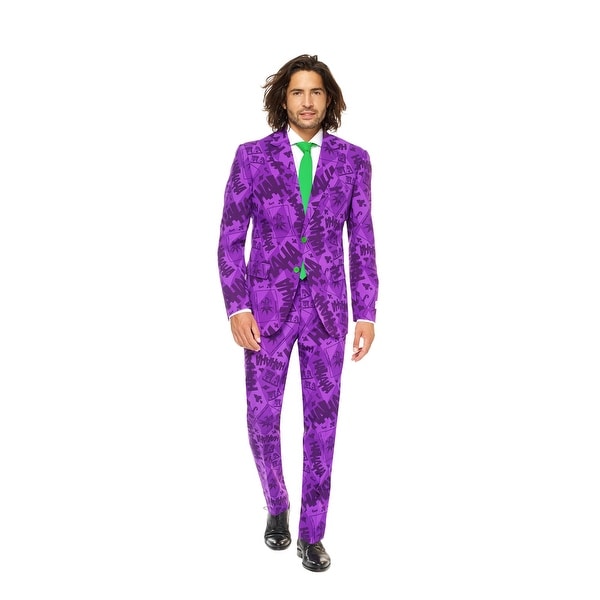Purple and Green The Joker Men Adult Suit - Medium