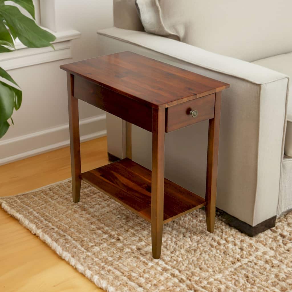Porch & Den Holly Hill Solid Acacia Recliner End Table - 22x13x23