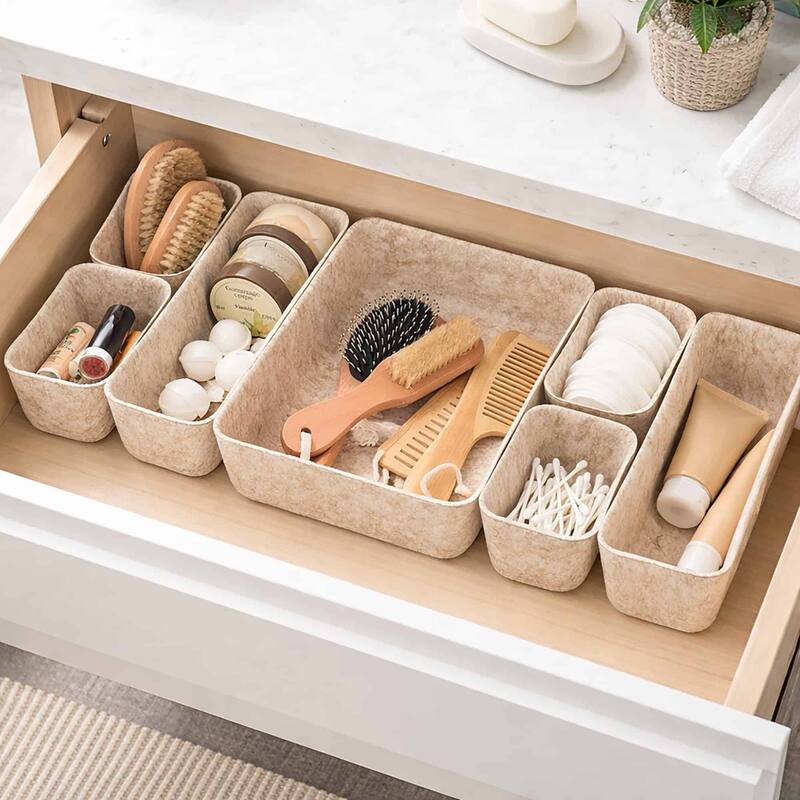 7-Piece Drawer Organizer Set - 10.5 L x 8 W x 2.5 H
