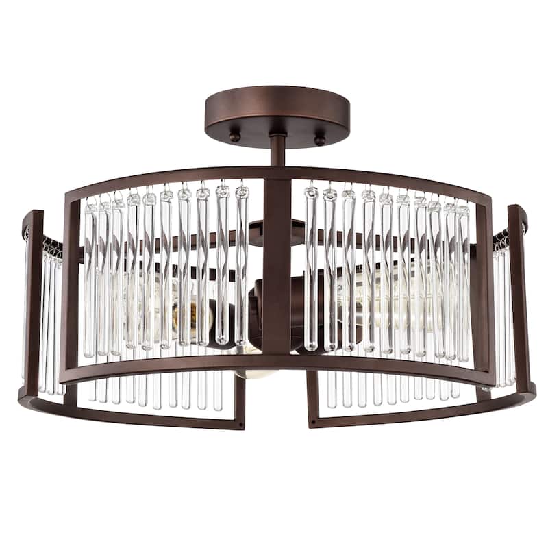 3-light Semi-Flush Mount