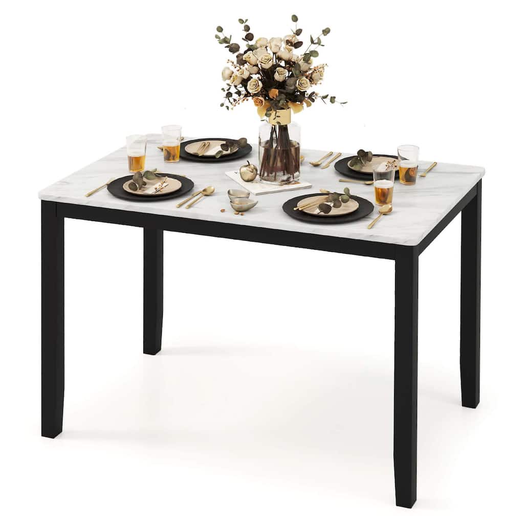 Costway Dining Table 45" Rectangular Mid Century Kitchen Table with - See Details