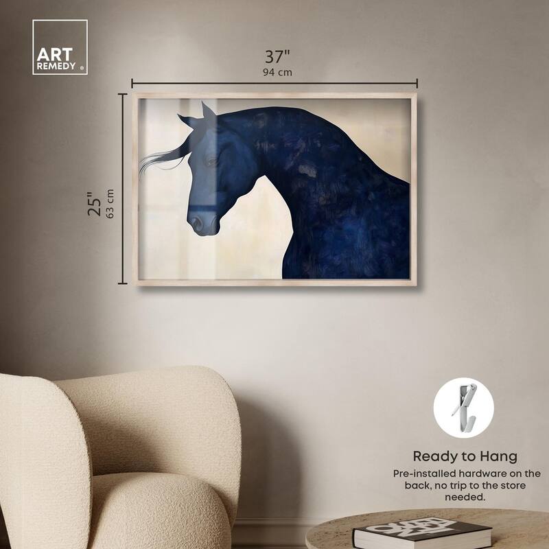 Blue Horse I Shadowbox by Art Remedy