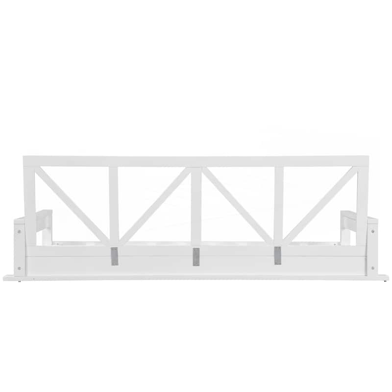 Acacia Wood Twin Size Patio Swing Bed