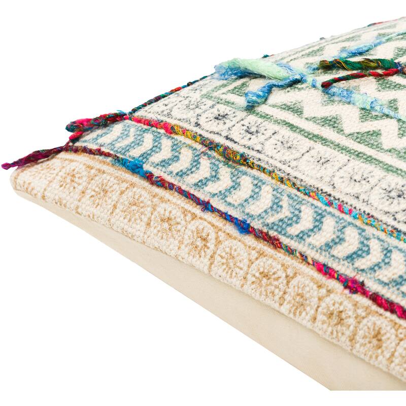 Mehreen Textured Geometric Bohemian Throw Pillow