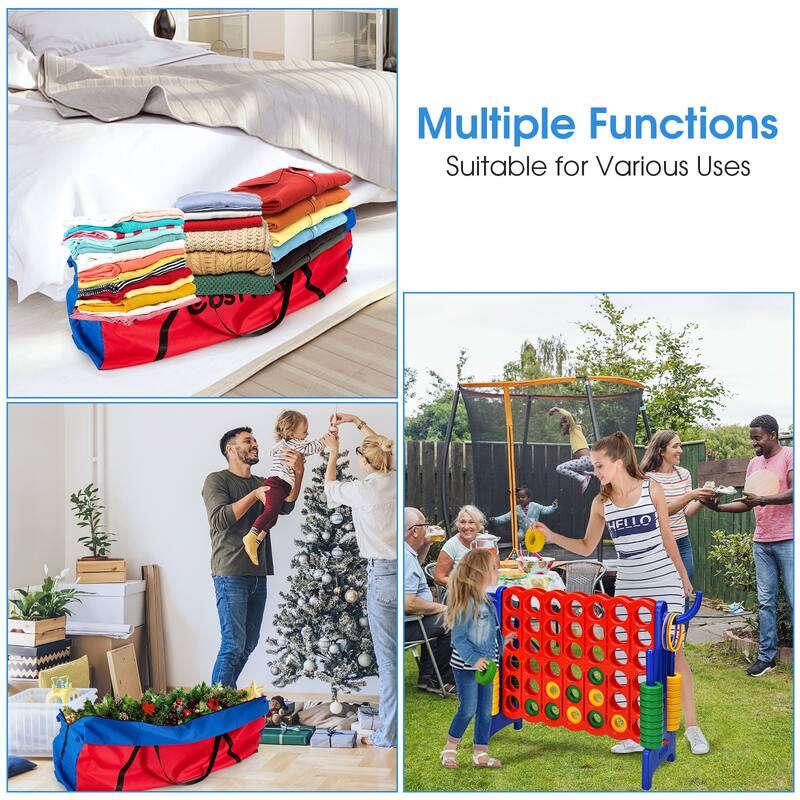 Portable Storage Bag for Jumbo 4 in a Row Connect Game with Shoulder Strap and Zipper - 33" x 9" x 14" (L x W x H)