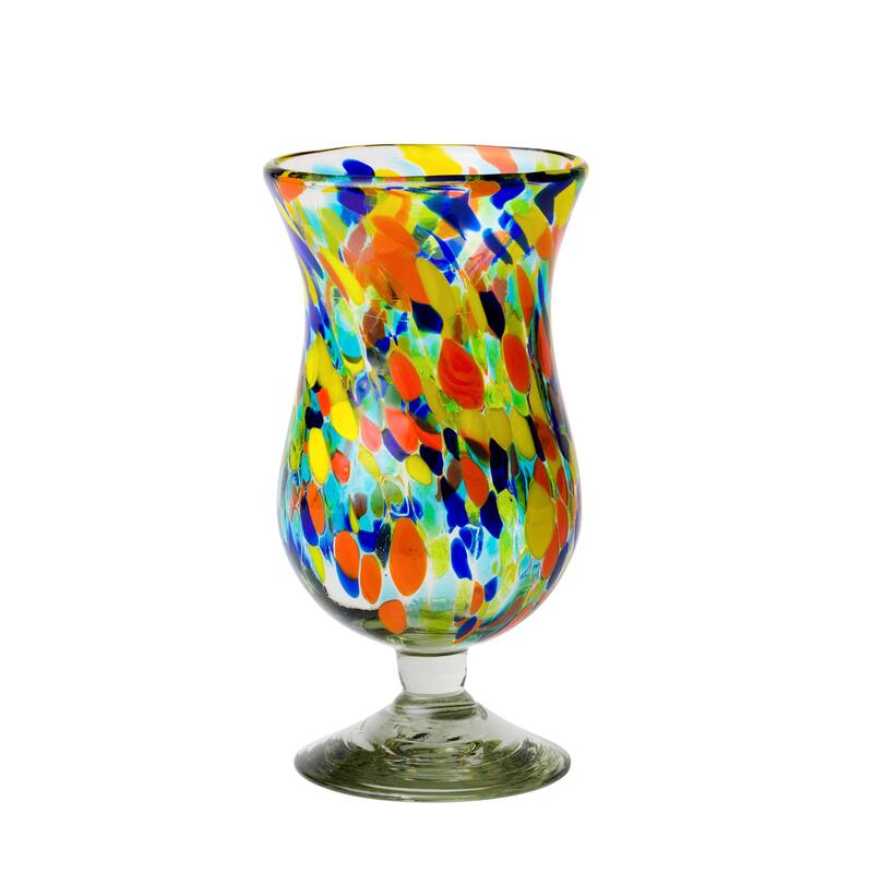 10 Strawberry Street Carnival Handblown Mexican Glass, Sets of 6