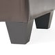 preview thumbnail 5 of 11, Merrill Chocolate Brown Leather Storage Ottoman by Christopher Knight Home