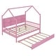 preview thumbnail 37 of 37, Modern Wooden House Bed Frame, Storage Shelves and Roof, Montessori Platform Bed for Kids Teen