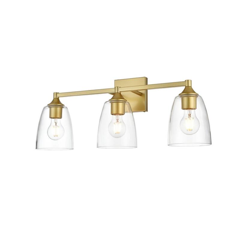 Gina 1 Light Black and Clear Bath Sconce