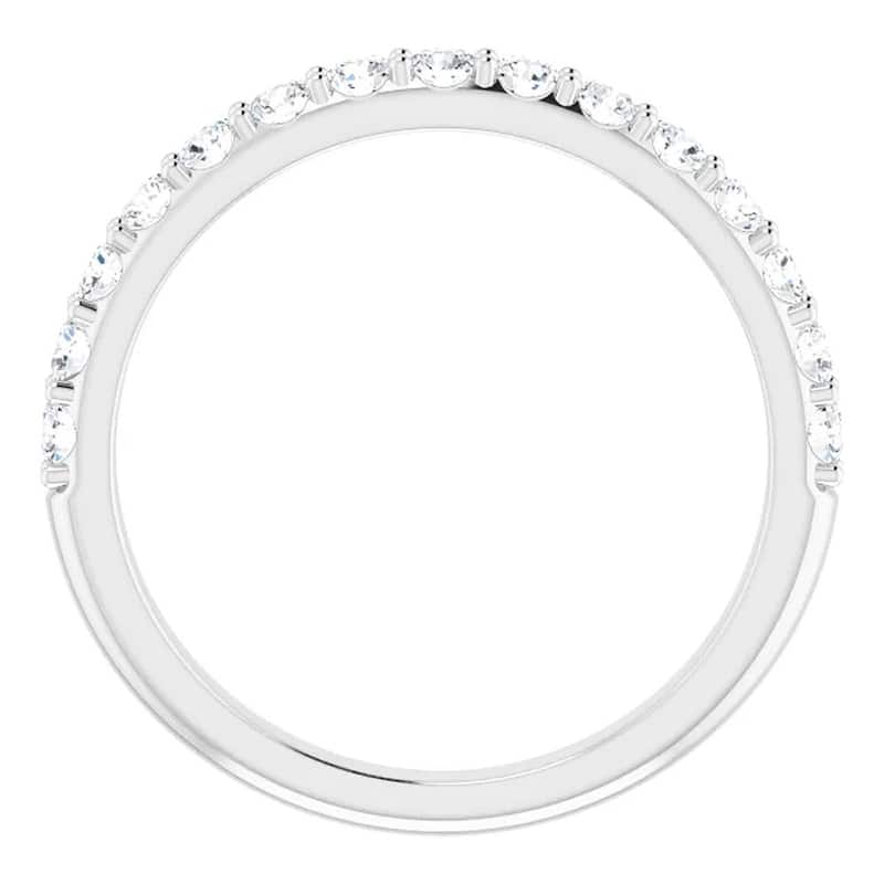 1/2Ct Lab Grown Diamond Stackable Anniversary Wedding Ring White Gold