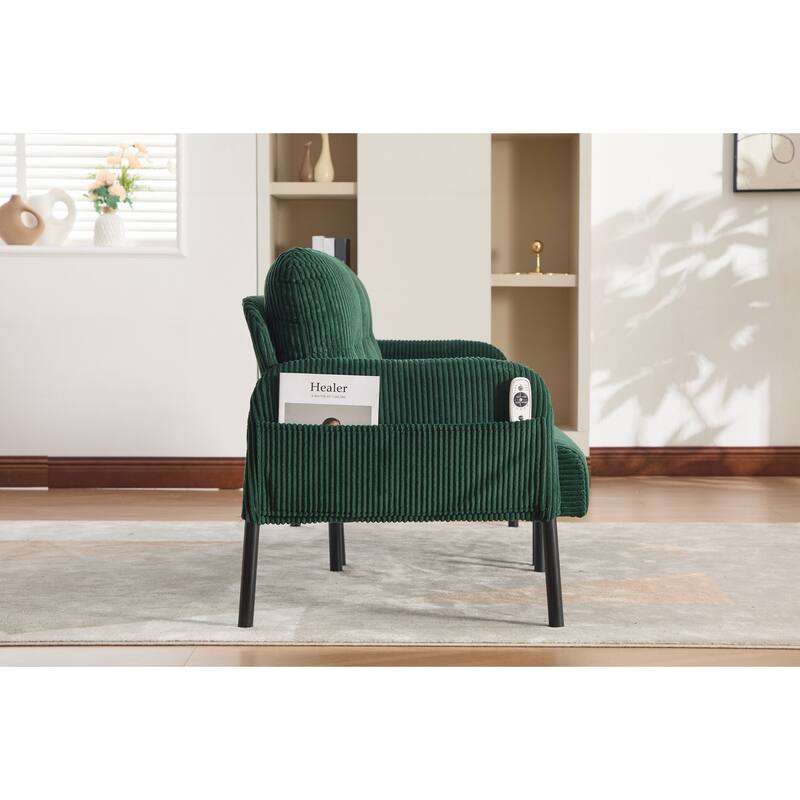 Oversized Loveseat, Modern & Plush Double-seater Sofa, Corduroy Upholstered Couch