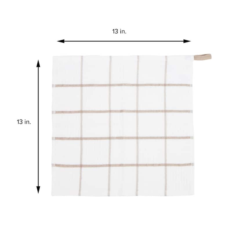 The Sloppy Chef Premier 12-Piece Windowpane Dishcloths - 13x13