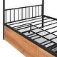 preview thumbnail 26 of 50, Twin/Full Size Metal House Bed with Two Drawers on Wheels, Kids Platform Bed with Roof Frame