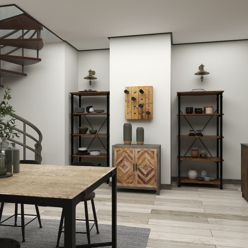 Wood Wall Wine Rack - Brown - Roche River Decor