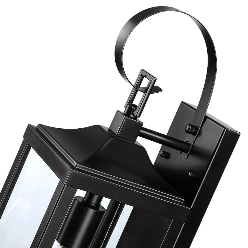 19.3"H 1-Light Medium Outdoor Bronze Exterior Wall Lantern Sconce Light - W6" x E7.2" x H19.3" - 19.3''H
