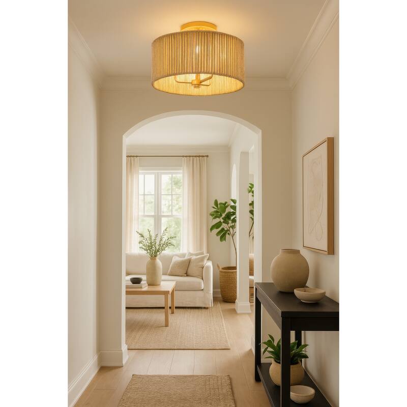 Varaluz Jacob's Ladder 3-Light Semi-Flush Ceiling Light- French Gold