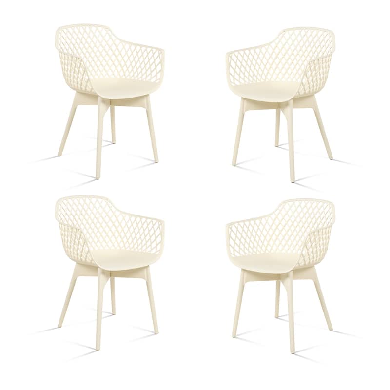 Aoodor Modern Dining Chairs Set of 4 - Beige