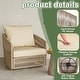 preview thumbnail 45 of 47, 3-piece Cushioned Swivel Patio Wicker Furniture Set Outdoor Rattan Bistro Set