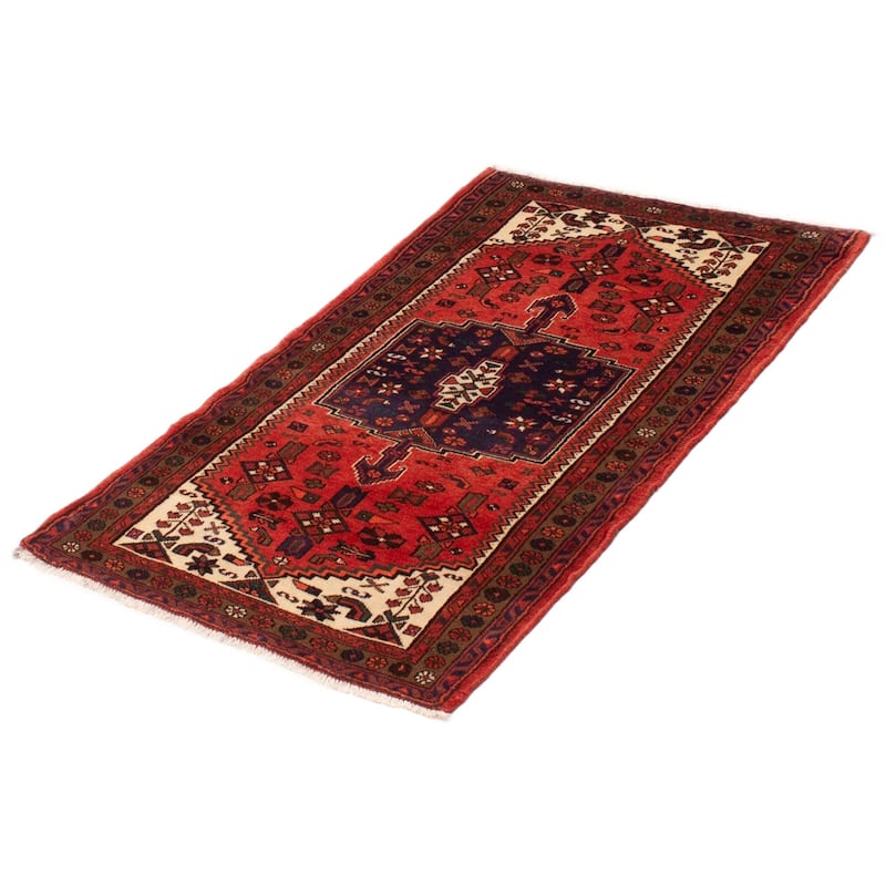 ECARPETGALLERY Hand-knotted Andelz Red Wool Rug - 3'1 x 5'2