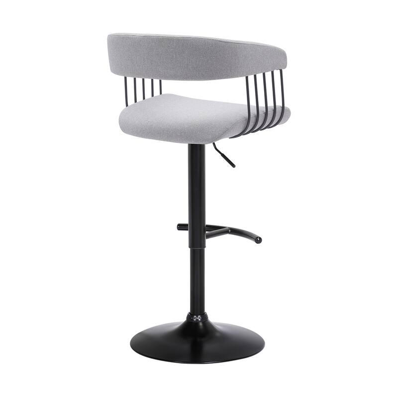 Calista Upholstered Adjustable Height Swivel Counter or Bar Stool