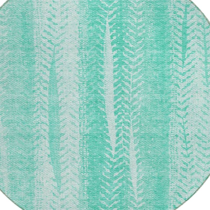 HomeRoots Botanical Leaves Transitional Rectangle Outdoor Rug