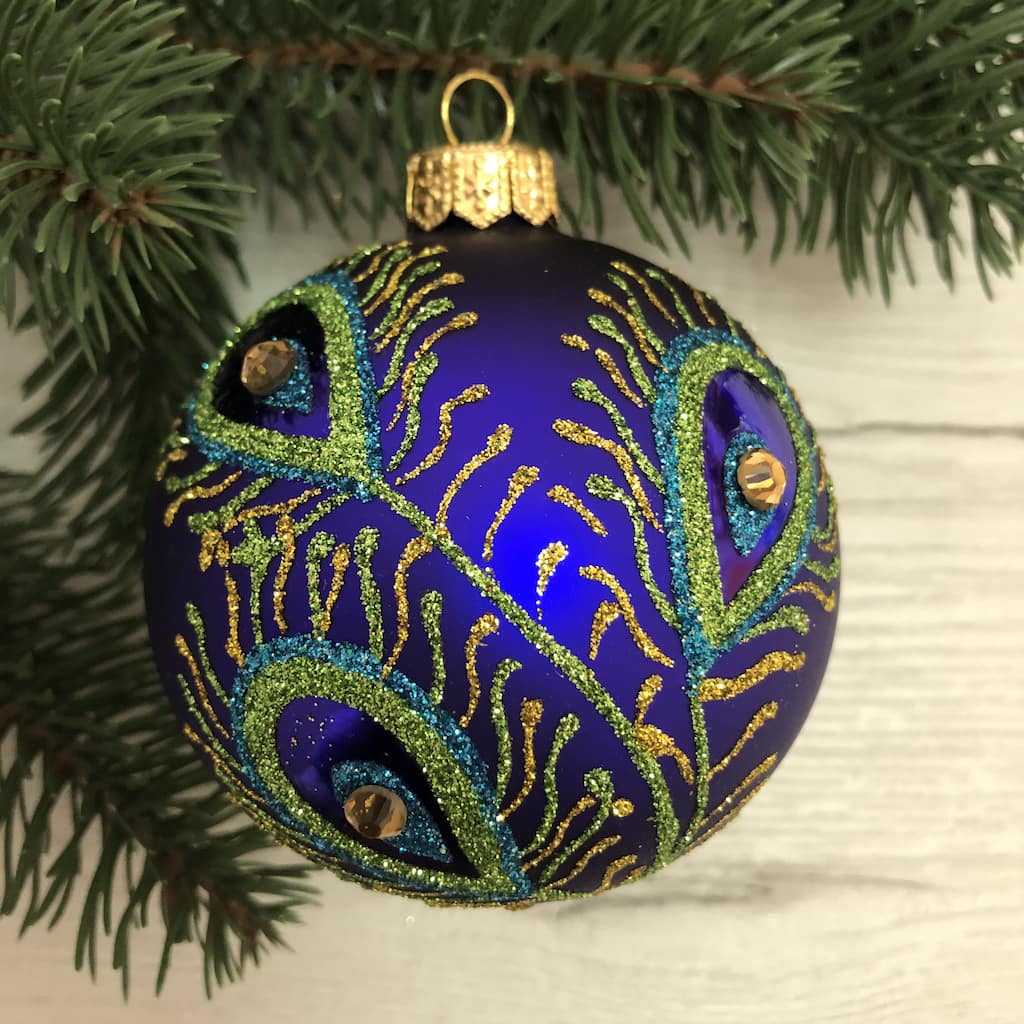STP Goods Peacock Feather Christmas Ornament - Made In Ukraine