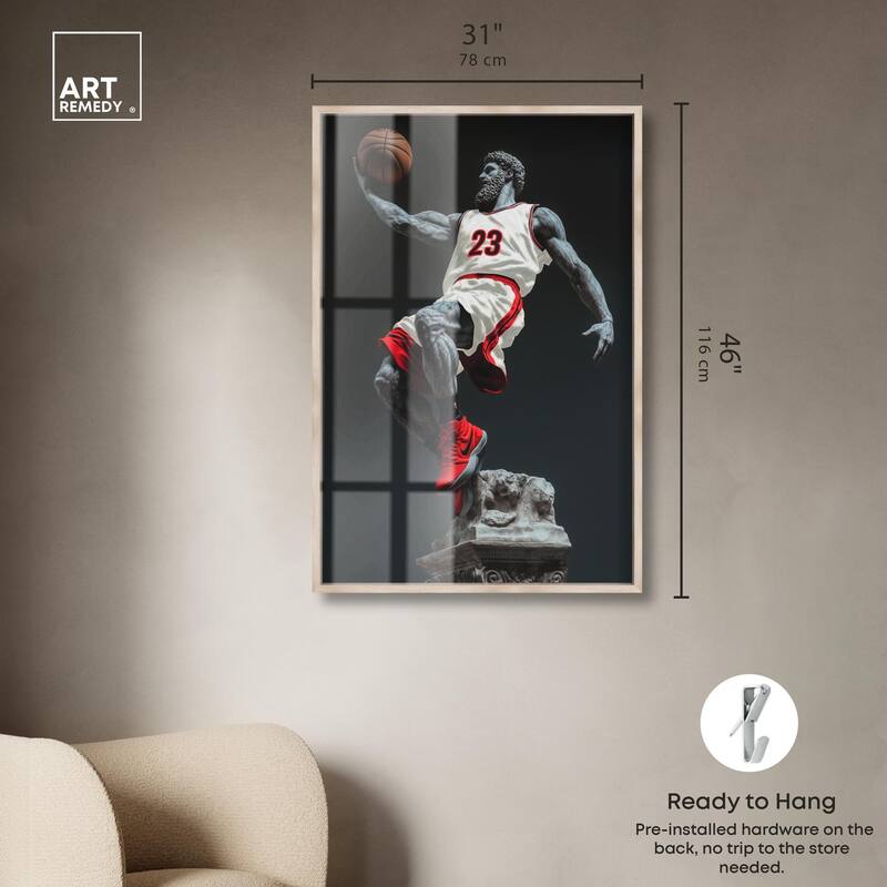 Basketball White Uniform Shadowbox by Art Remedy