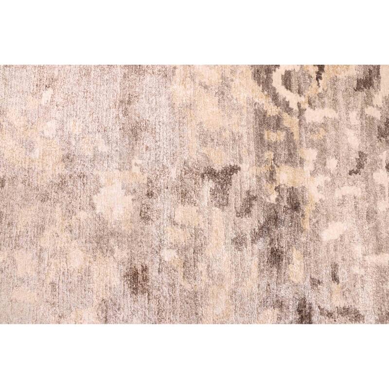 ECARPETGALLERY Hand-knotted Legacy Grey Silk Rug - 6'7 x 9'10