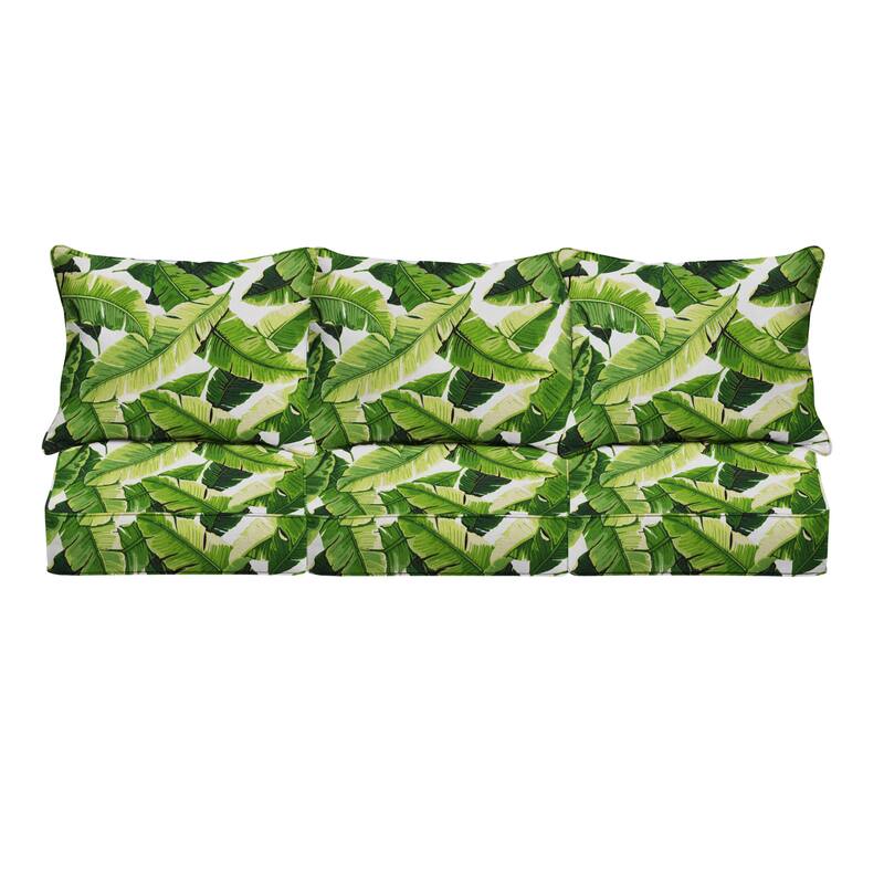 Green Indoor/ Outdoor Deep Seating Sofa Pillow and Cushion Set