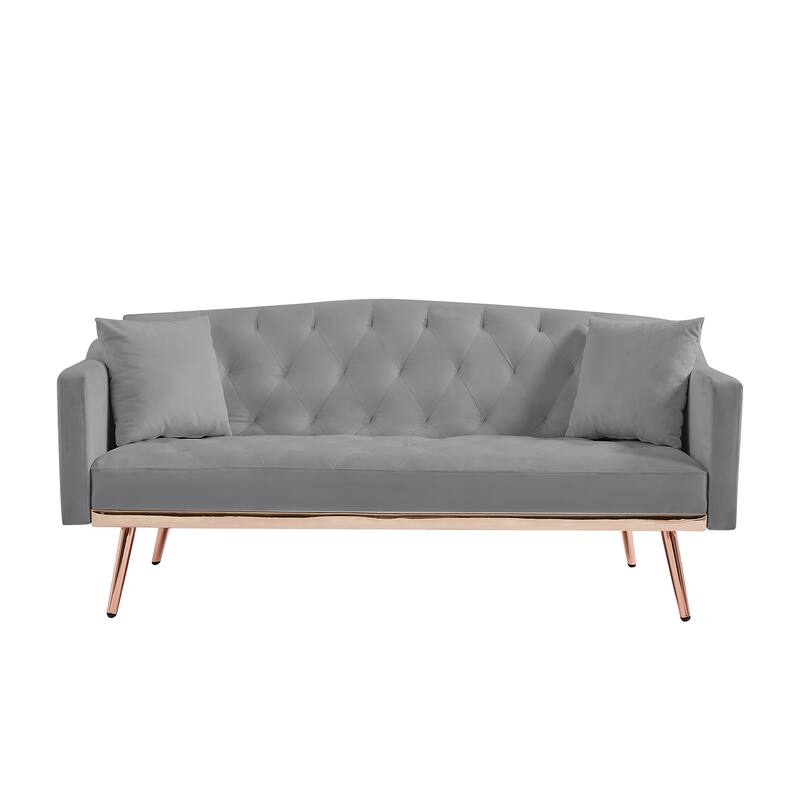 Convertible Folding Futon Sofa Bed, Velvet Upholstered Sleeper Sofa Loveseat Bed Bath & Beyond
