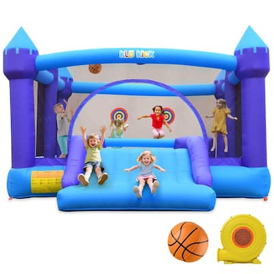 15.3'x 12' Large Bounce House 840D Oxford Inflatable Bouncers for 6 Kids with Blower & Slide - 15.3'x 12'